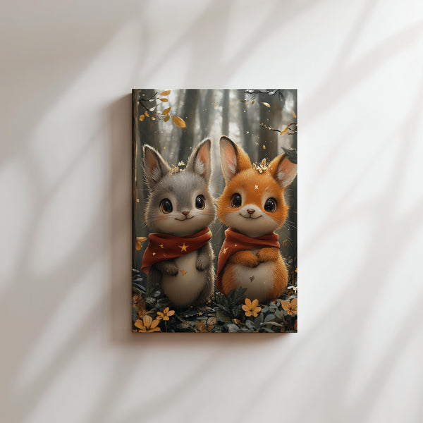 Bunny Duo Forest Charm