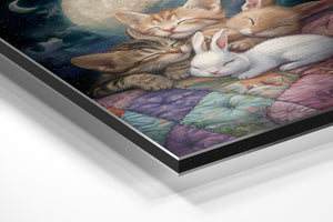 Kittens and Bunnies Moonlit