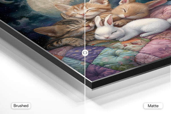 Kittens and Bunnies Moonlit