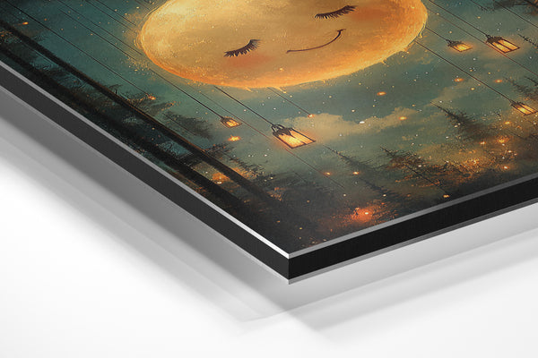 Smiling Moon in Forest