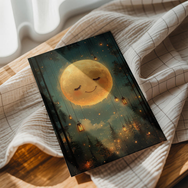 Smiling Moon in Forest