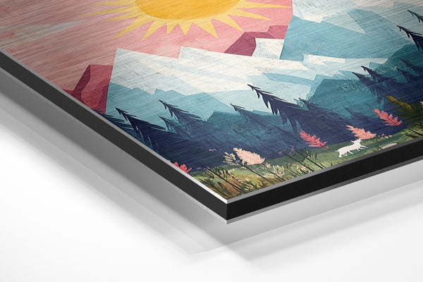 Sunlit Mountain Serenity