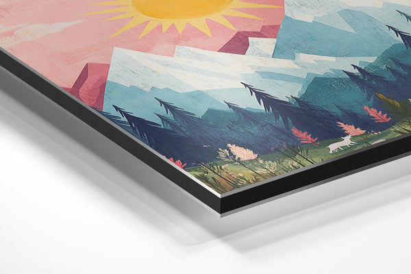 Sunlit Mountain Serenity