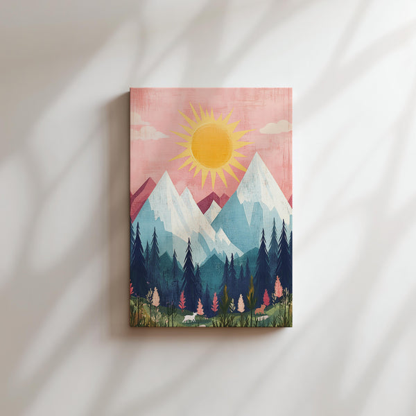 Sunlit Mountain Serenity