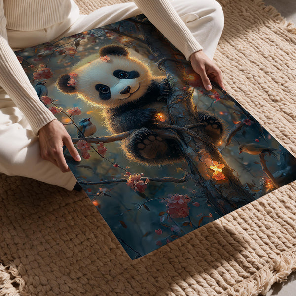 Panda in Blossom Tree