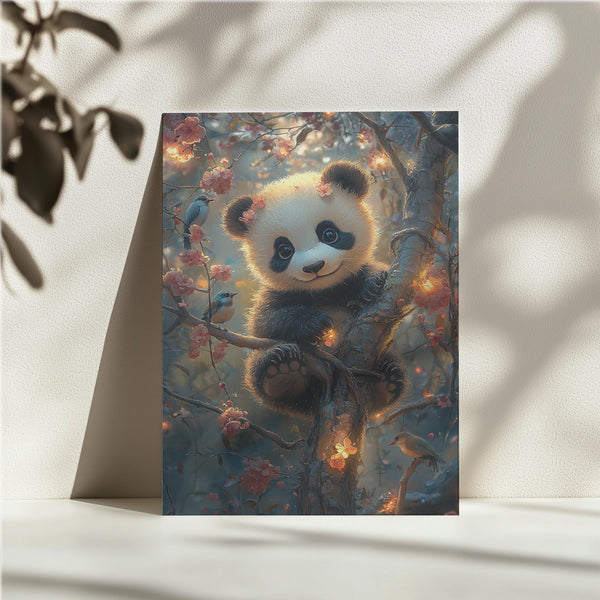 Panda in Blossom Tree