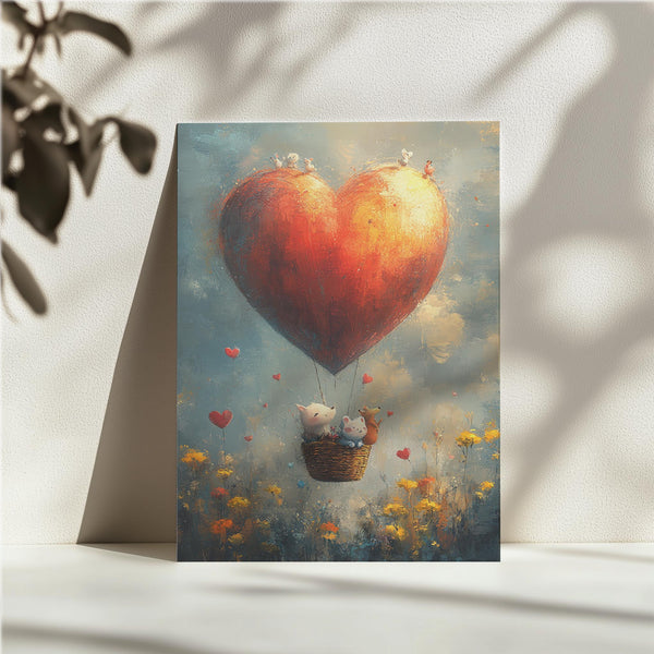 Animals in Heart Balloon