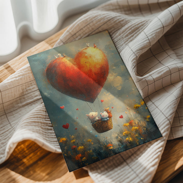 Animals in Heart Balloon