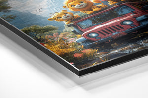 Safari Lions on Jeep