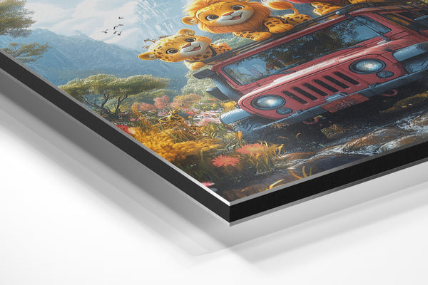 Safari Lions on Jeep