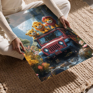 Safari Lions on Jeep