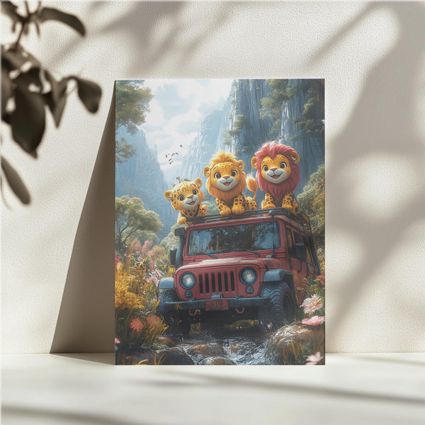 Safari Lions on Jeep