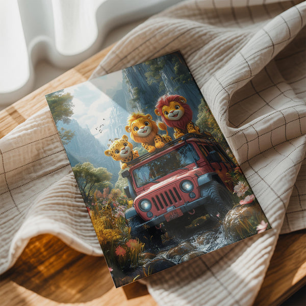 Safari Lions on Jeep