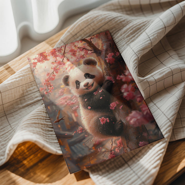 Panda with Sakura Blossoms