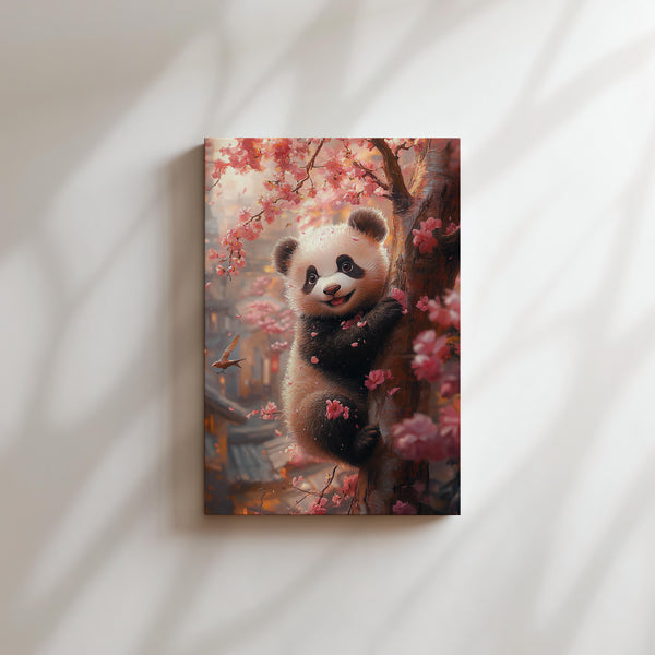 Panda with Sakura Blossoms