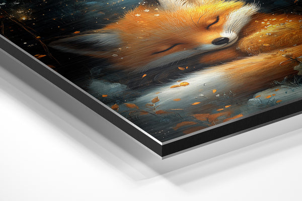 Sleeping Fox Under Moon