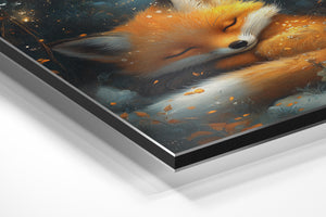 Sleeping Fox Under Moon