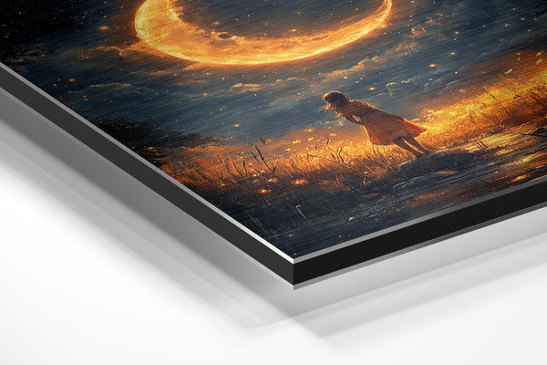 Girl and Crescent Moon