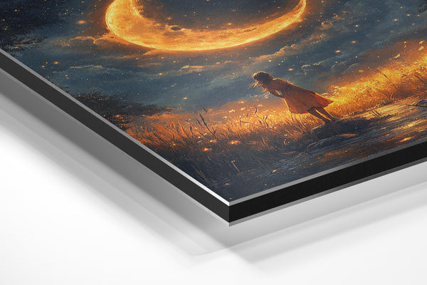 Girl and Crescent Moon