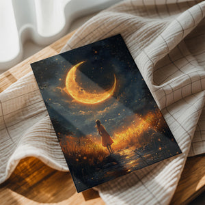 Girl and Crescent Moon