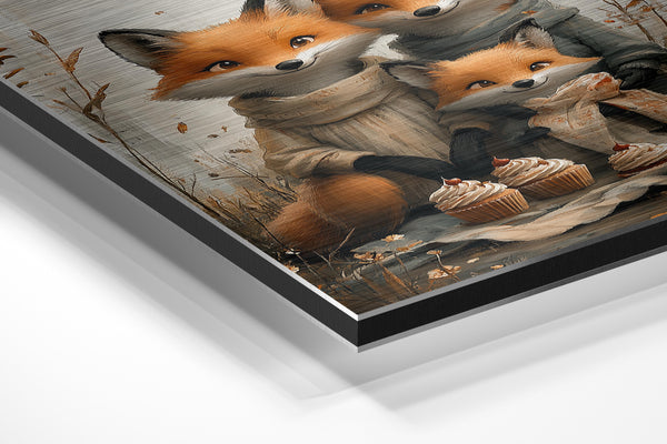 Fox Family with Treats