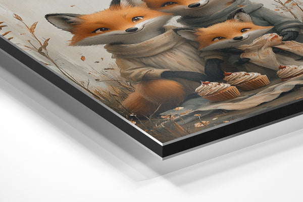 Fox Family with Treats