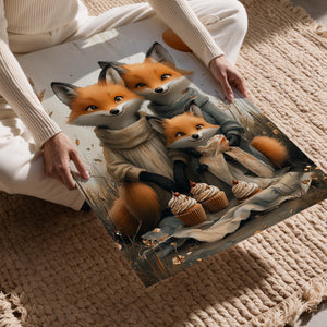 Fox Family with Treats