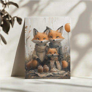 Fox Family with Treats