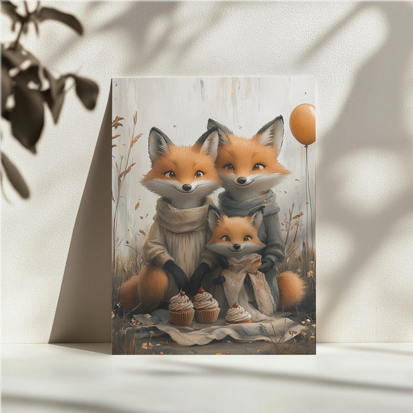 Fox Family with Treats