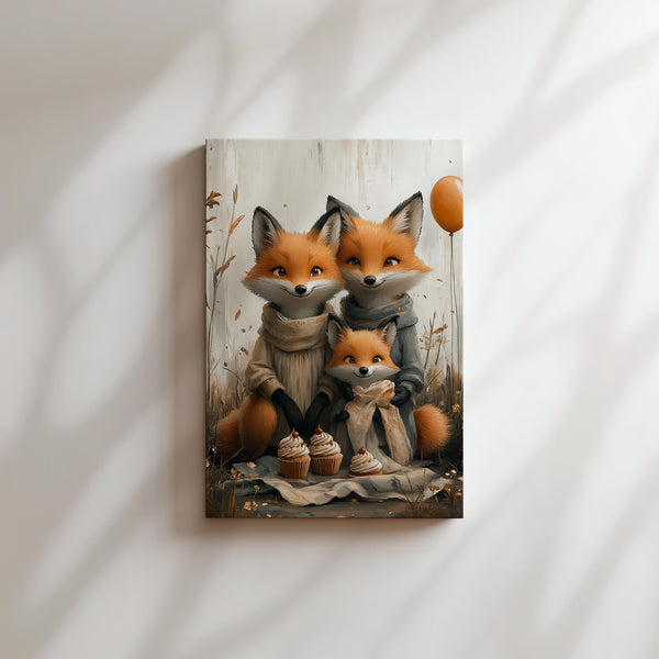 Fox Family with Treats