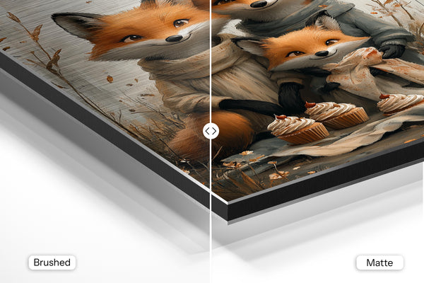 Fox Family with Treats