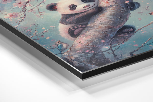 Panda in Springtime Blossoms
