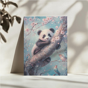 Panda in Springtime Blossoms