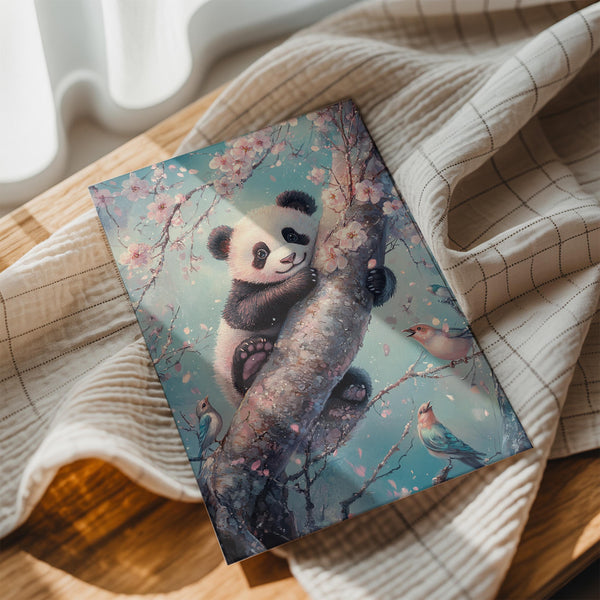 Panda in Springtime Blossoms