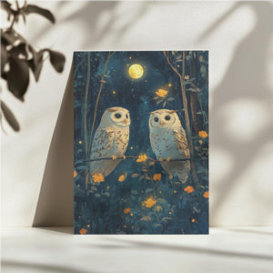 Owls Under Moonlight