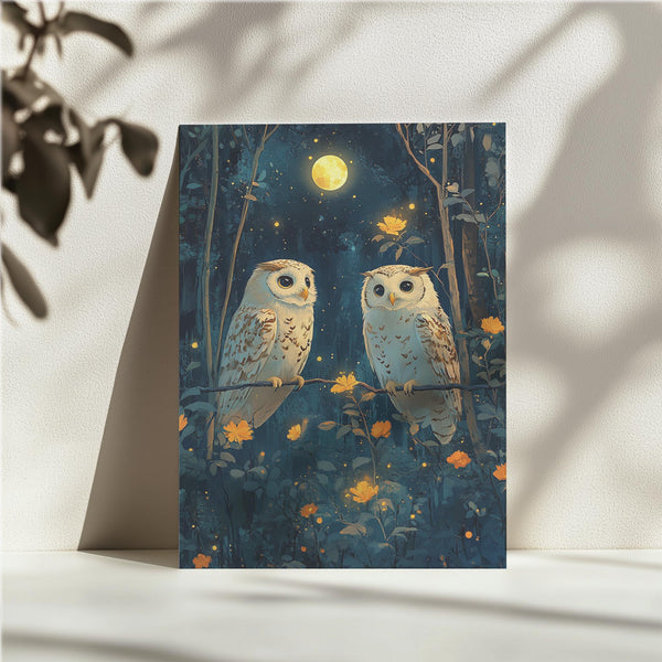 Owls Under Moonlight
