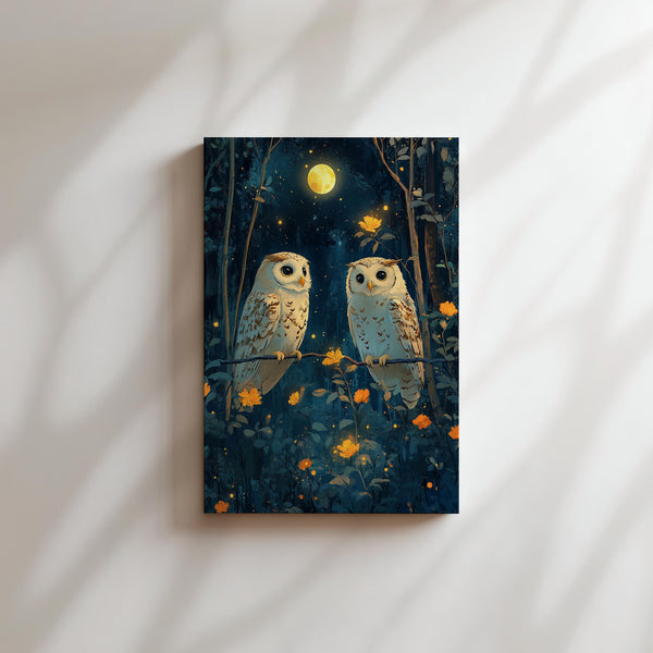 Owls Under Moonlight