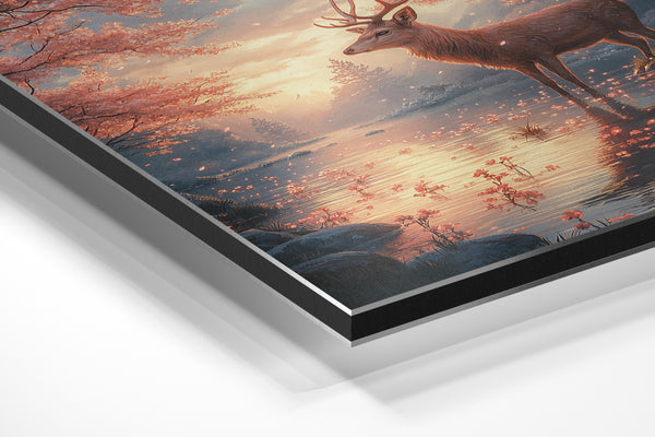 Serene Deer in Bloom