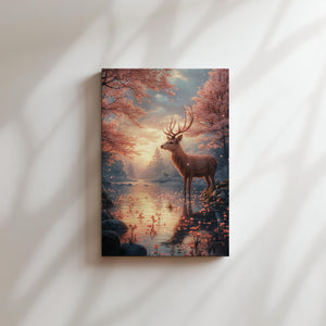 Serene Deer in Bloom
