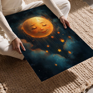 Smiling Moon and Stars