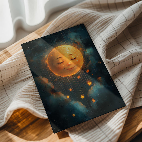 Smiling Moon and Stars