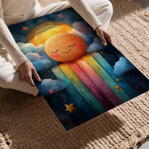 Radiant Sun Over Rainbow