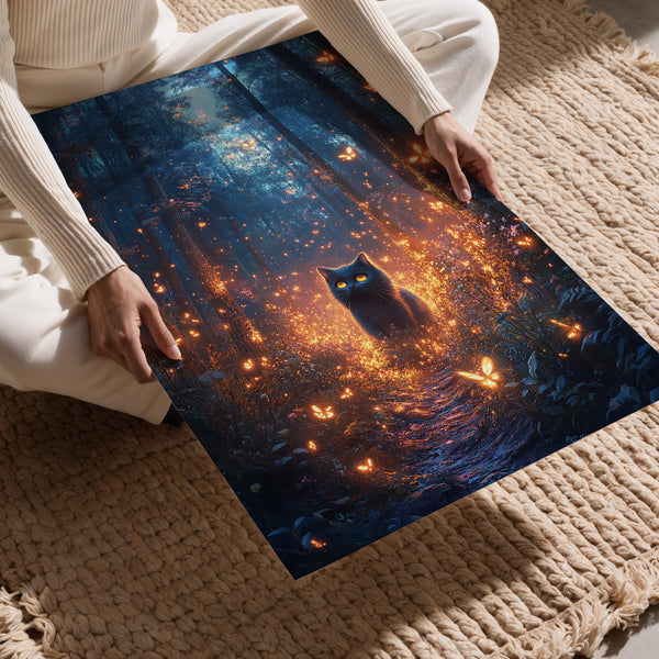 Enchanted Cat in Forest