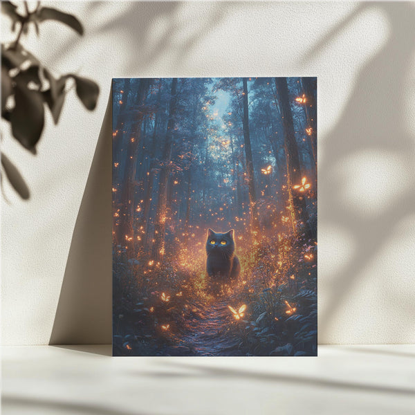 Enchanted Cat in Forest