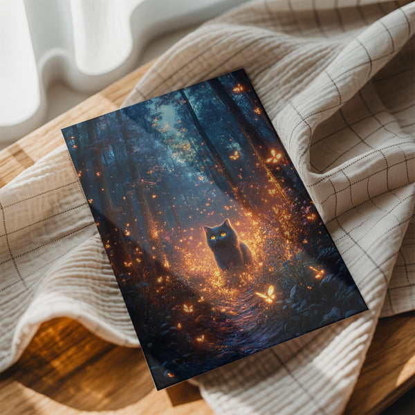 Enchanted Cat in Forest