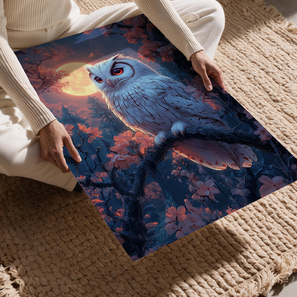 Moonlit Owl Perch