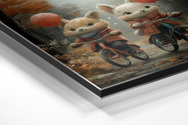 Cycling Bunny Friends