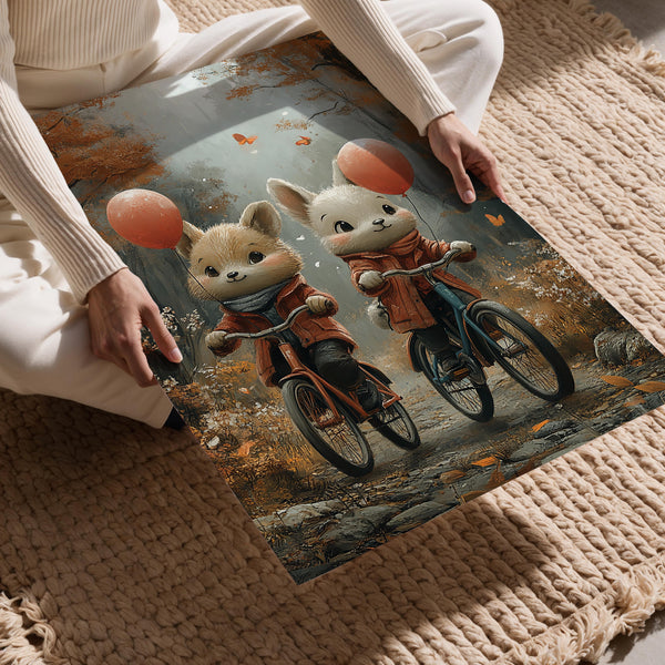 Cycling Bunny Friends