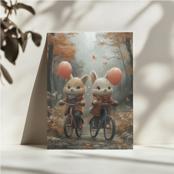 Cycling Bunny Friends