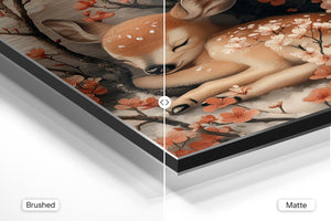 Slumbering Fawn Under Blossoms